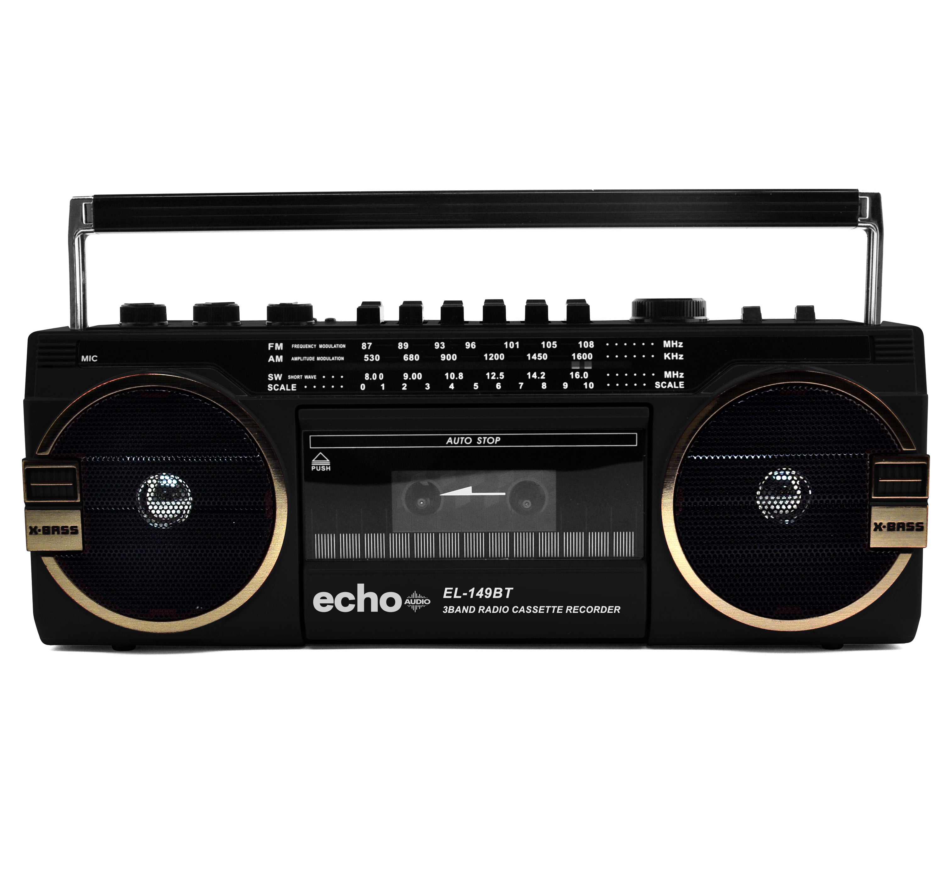 Black color Portable Cassette Player Tape Recorder. Now available online in UAE